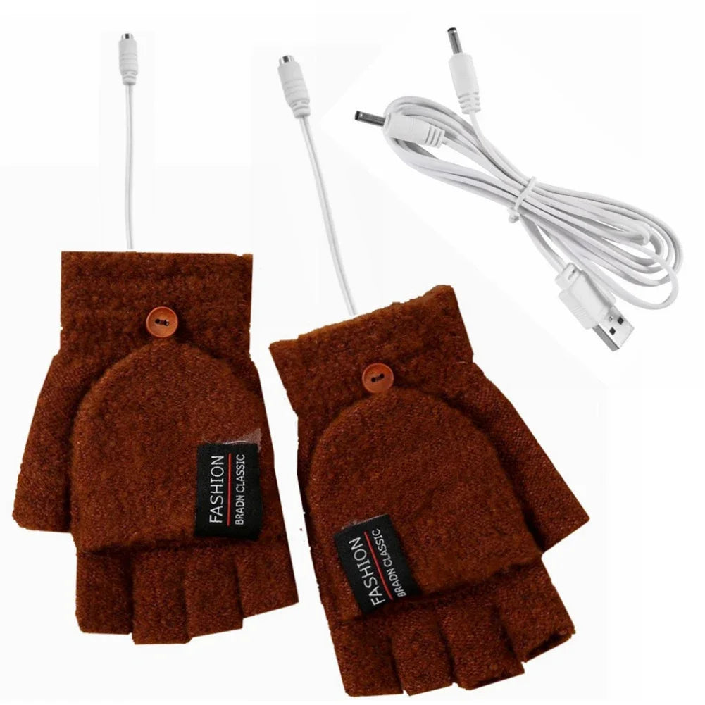 USB Rechargeable Heated Gloves with Three Heat Levels