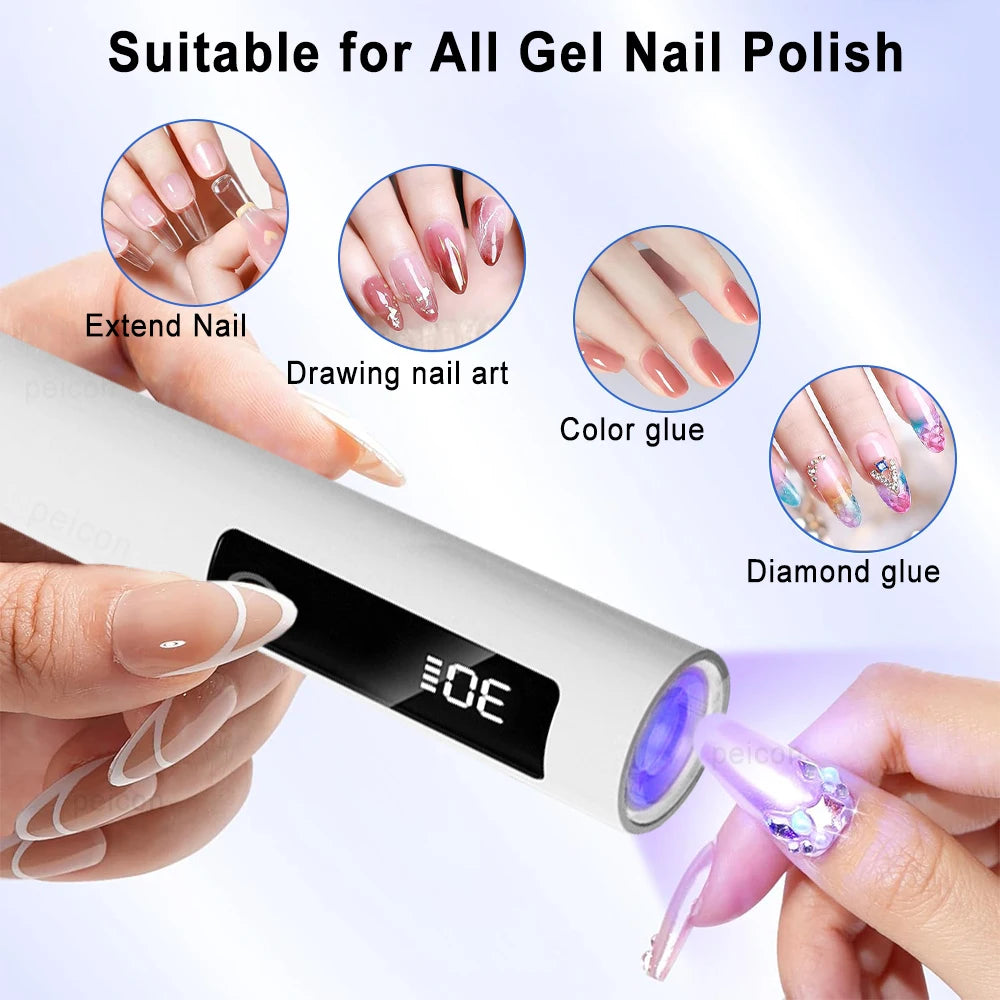 Rechargeable UV Nail Lamp with Foldable Stand