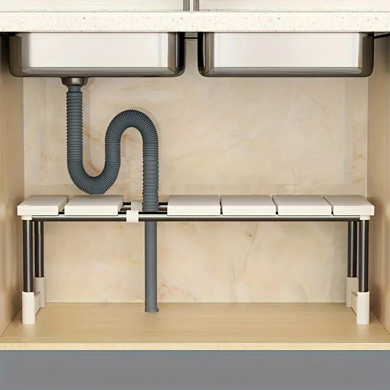 Expandable Under-Sink Organizer for Kitchen