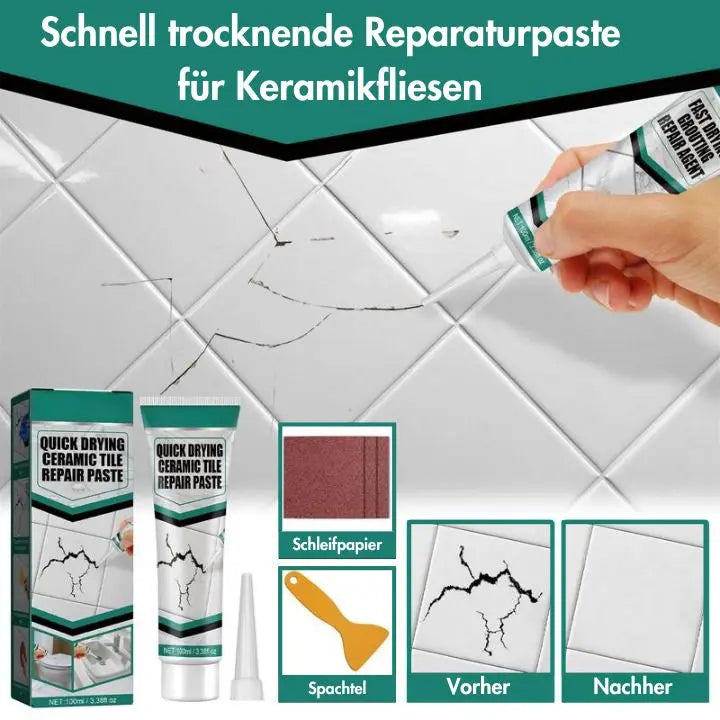 Fast-drying ceramic repair paste
