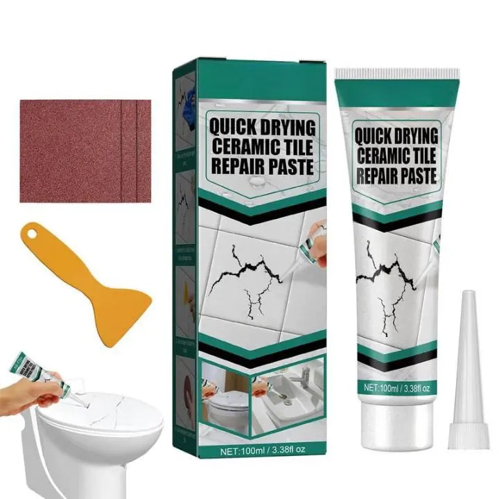 Fast-drying ceramic repair paste