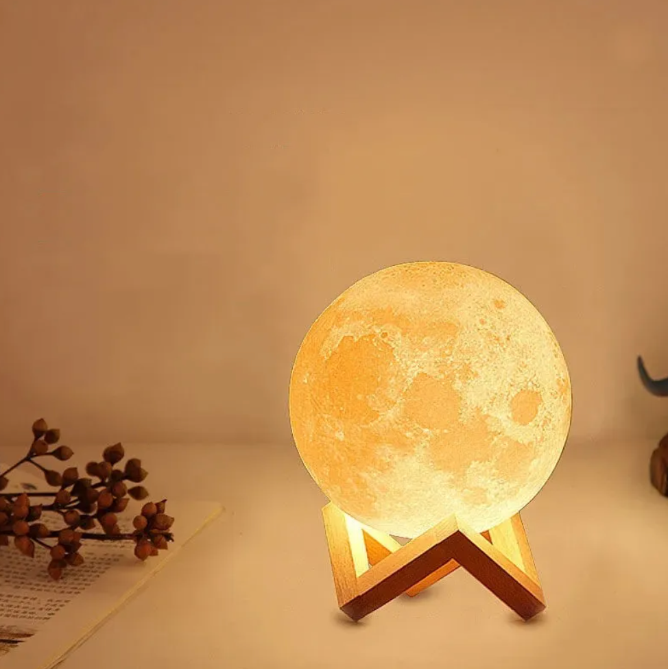 Wireless LED Rechargeable Table Lamp Magical Moon Lamp - Living Room | Nightstand Lamp