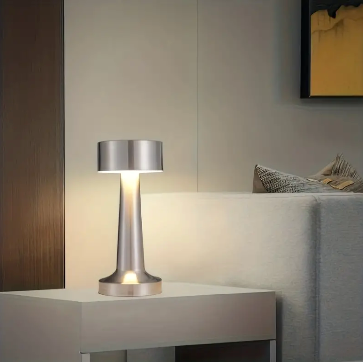 Wireless Dimmable LED Rechargeable Table Lamp ModernArt - Modern Touch Control | Living Room | Reading Lamp | Bedside Lamp