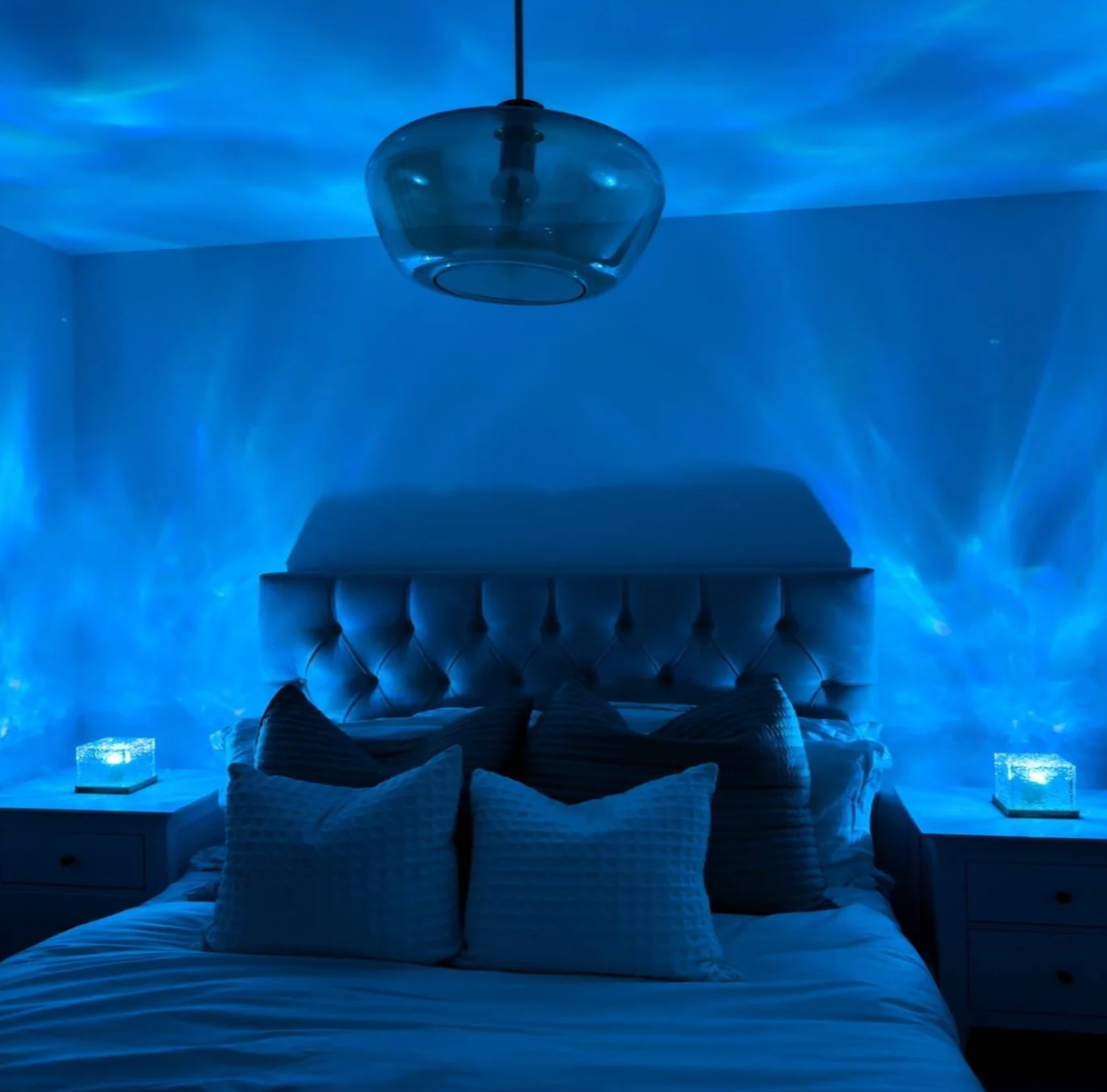 Wireless USB Relaxation Table Lamp Magic Wave Lamp - 16 glowing colors with remote control