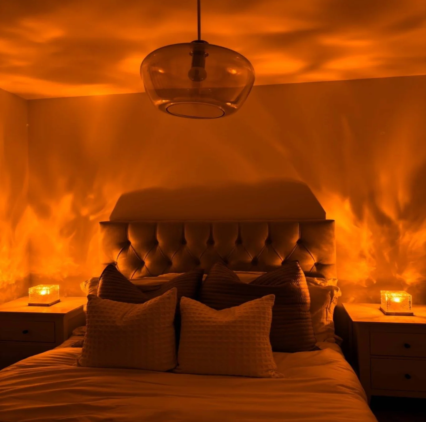 Wireless USB Relaxation Table Lamp Magic Wave Lamp - 16 glowing colors with remote control