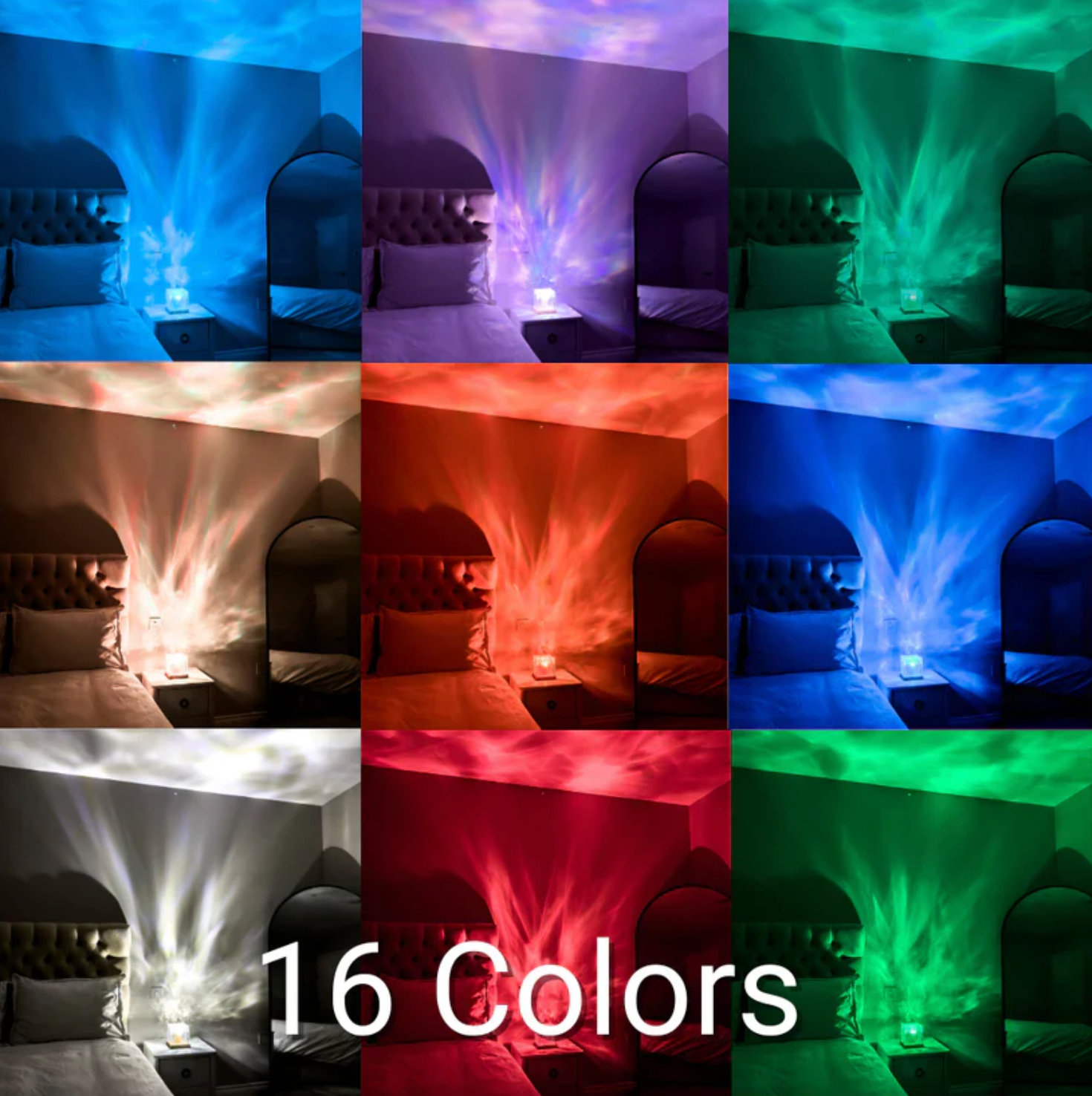 Wireless USB Relaxation Table Lamp Magic Wave Lamp - 16 glowing colors with remote control