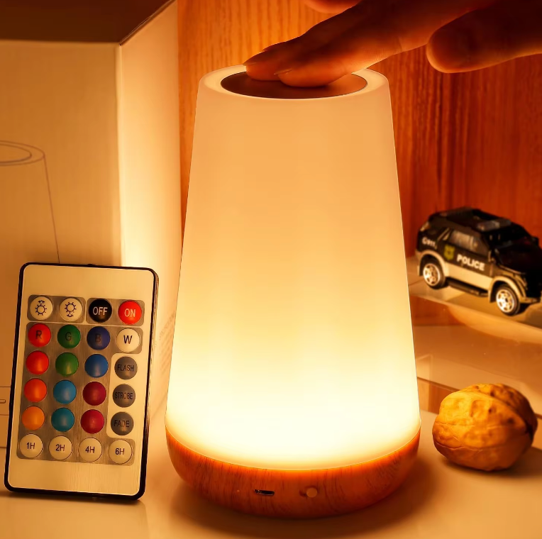 LumiSleep - USB Rechargeable Wireless Bedside Lamp with Dimmable Touch (Including 13 Colors + Remote Control)
