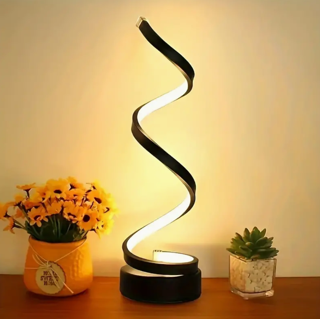 Spiral Table Lamp | Dimmable Modern USB Desk Lamp | Bedside Lamp | Table Lamp