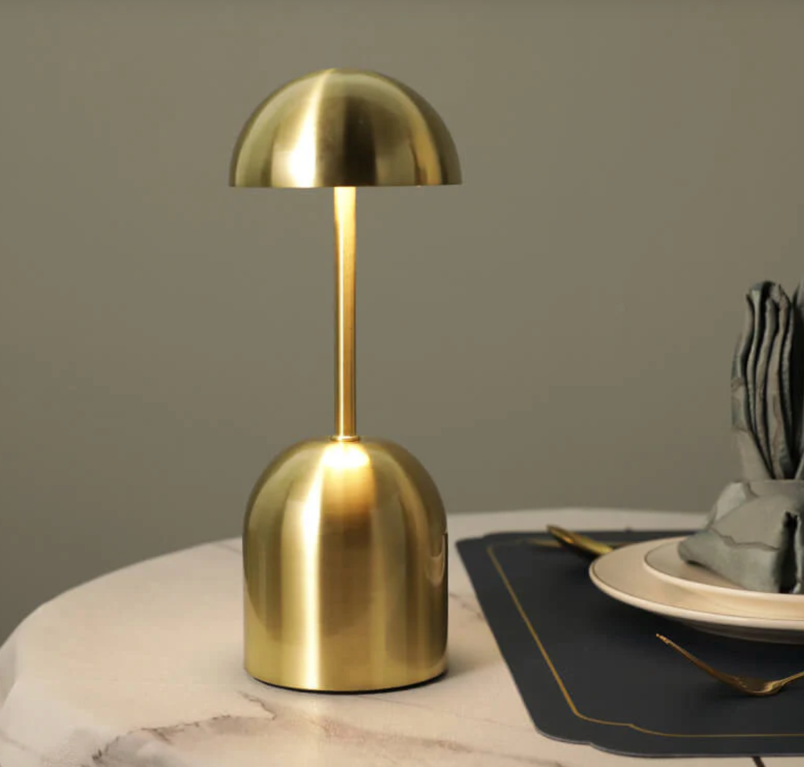 LuminaCrescent - Wireless Dimmable LED Metal Desk Lamp | Modern Touch Control