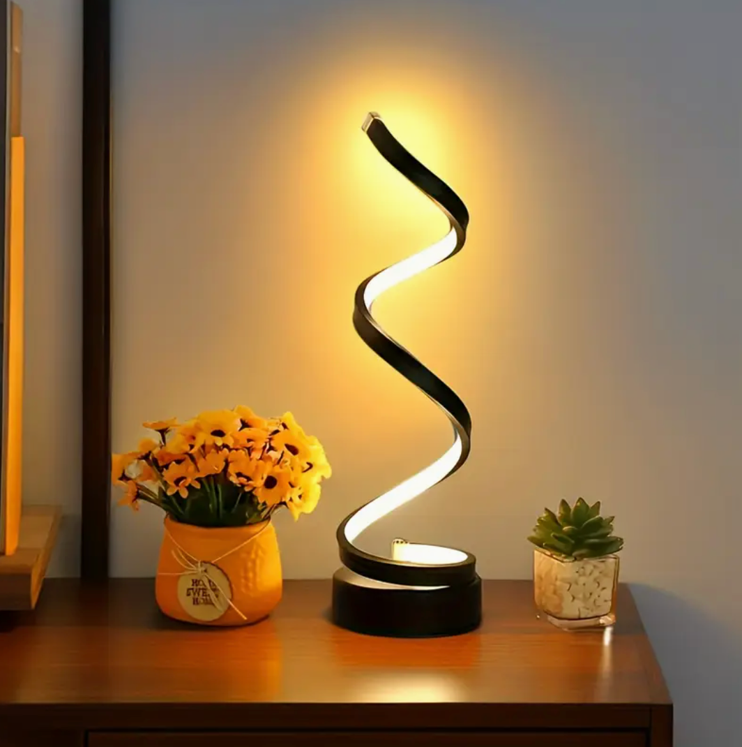 Spiral Table Lamp | Dimmable Modern USB Desk Lamp | Bedside Lamp | Table Lamp