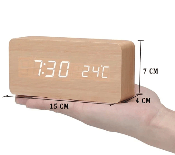 Voice-Activated LED Clock for Any Room - LumaWood Design