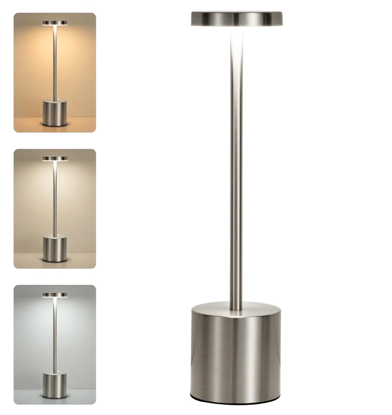 LumiShine - Wireless USB Rechargeable LED Desk Lamp with 3 Colors