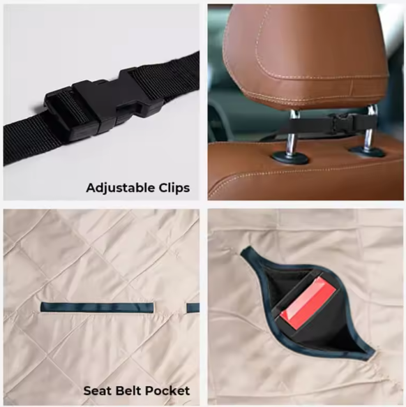 Waterproof and Scratch-Resistant Dog Lounge for Back Seat