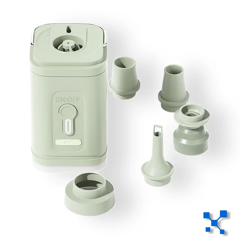 USB-C Mini Air Pump with 5 Nozzles – 200 L/min Flow Rate