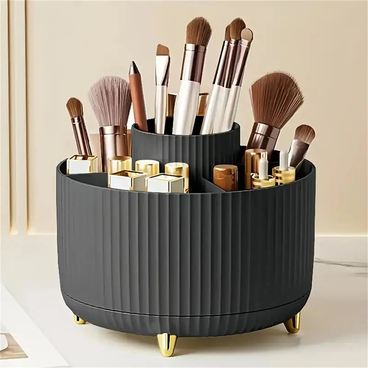 Rotating Makeup Organizer with 5 Compartments - 360° Design