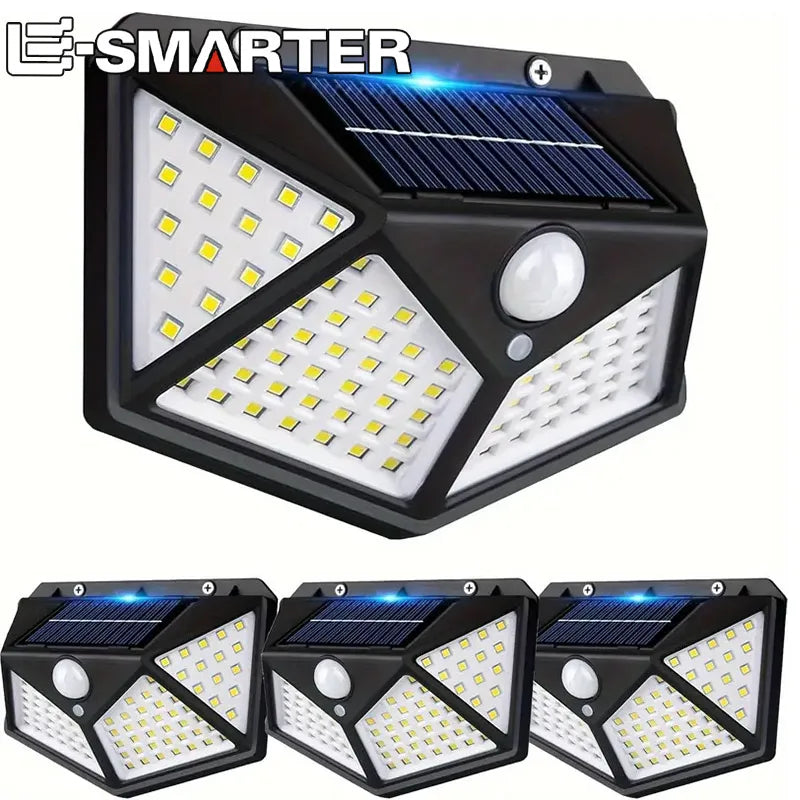 Outdoor Solar Wall Light with 100 LEDs and Motion Sensor