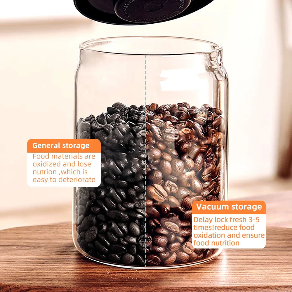 Borosilicate Glass Vacuum Storage Jar