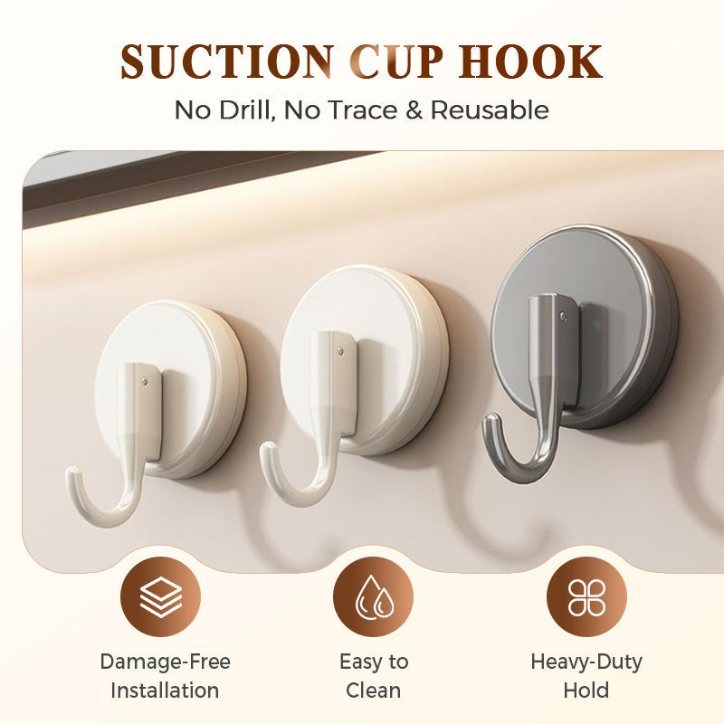 Set of 3 No-Drill Suction Hooks