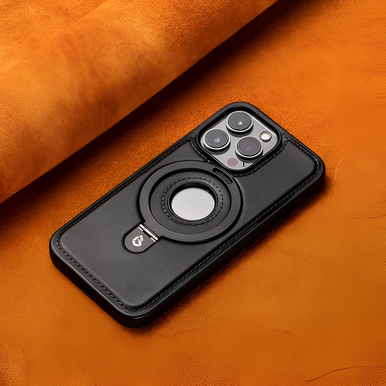 Leather iPhone Case with MagSafe and Camera Protection in Brown