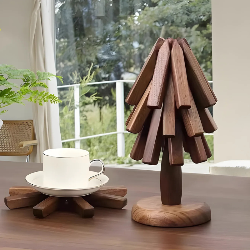 Stylish Coasters Made from Natural Wood – WoodHalt Design