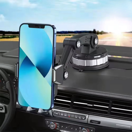 Universal Adjustable Phone Holder for Car – Strong Suction & 360° Rotation