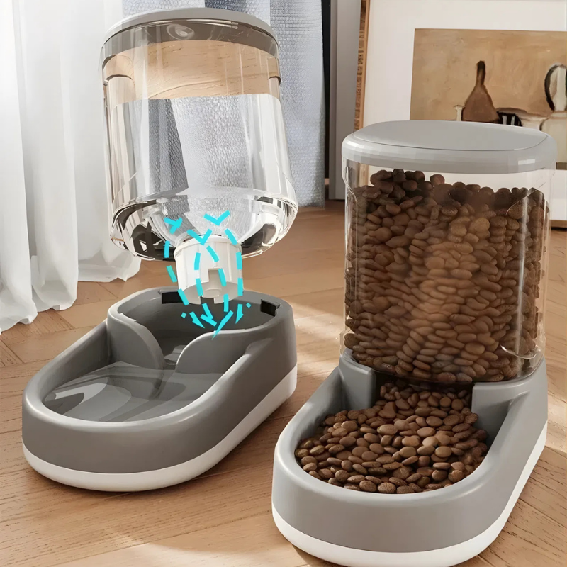 Automatic Food and Water Dispenser Set for Pets