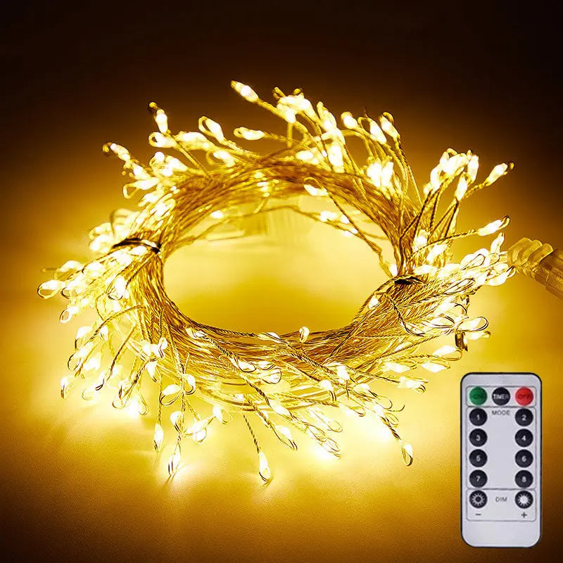 LED Holiday Tree String Lights – Bright & Secure Christmas Decor Lighting