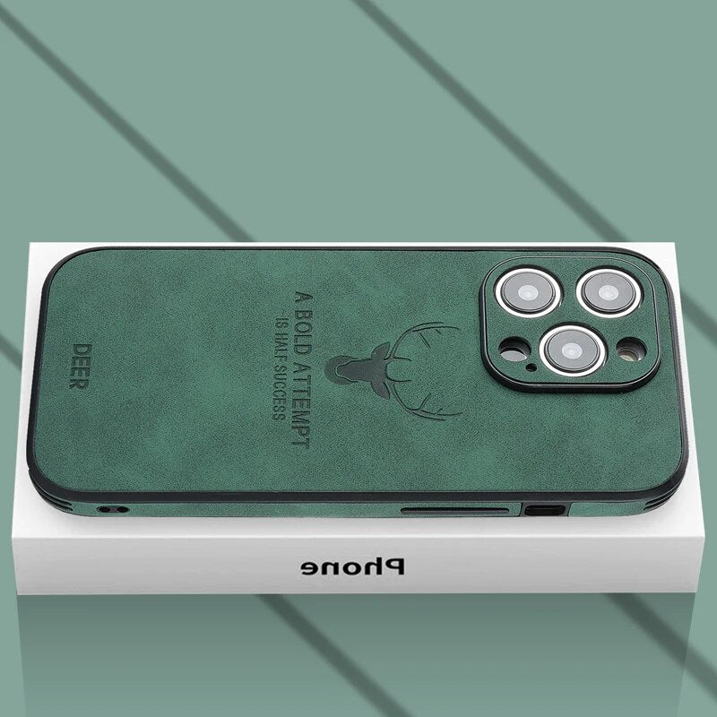 Slim Shockproof Smartphone Case in Genuine Leather – Stylish Protection