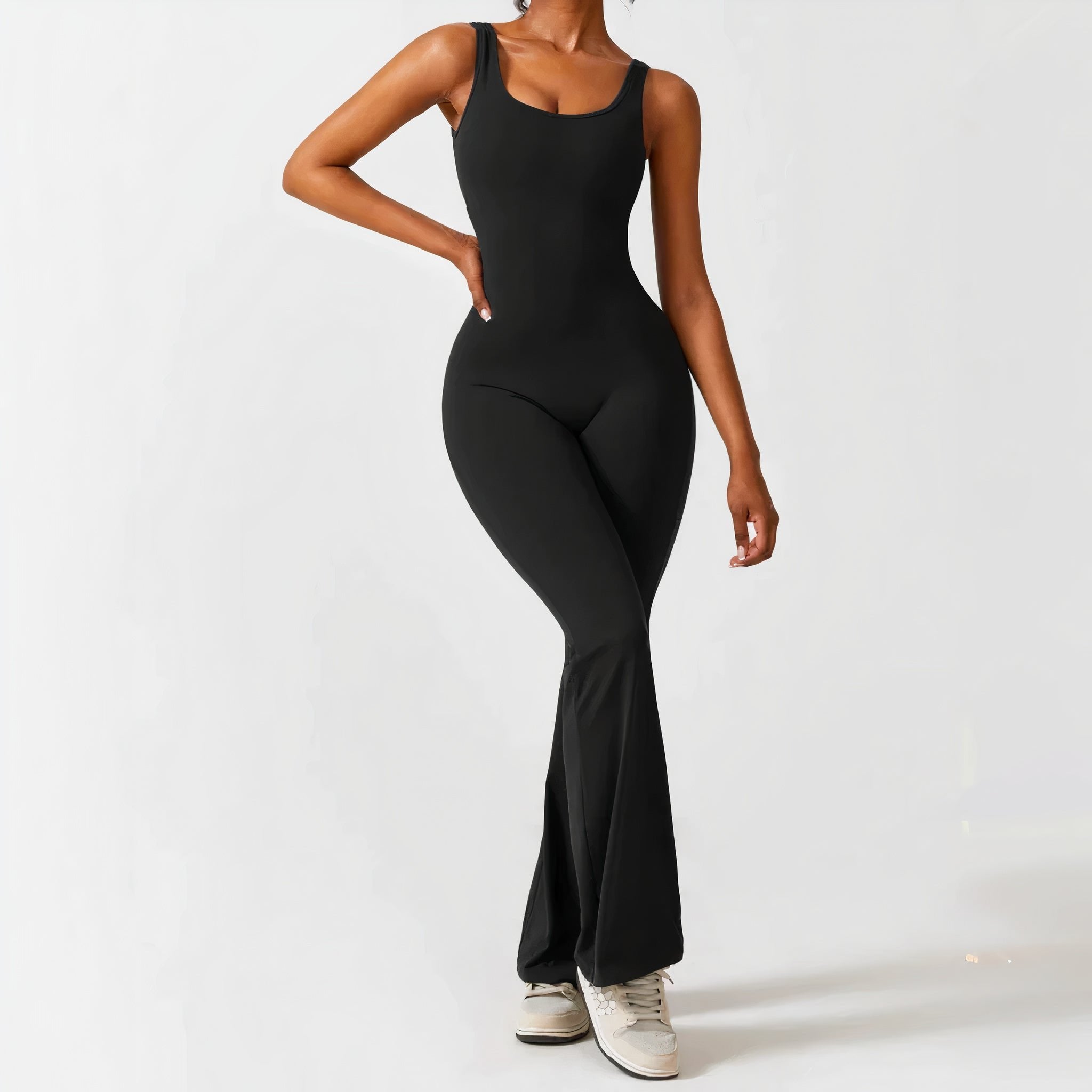🎄FLASH Sale 49% OFF🔥Scrunch V-Back Flared Jumpsuit