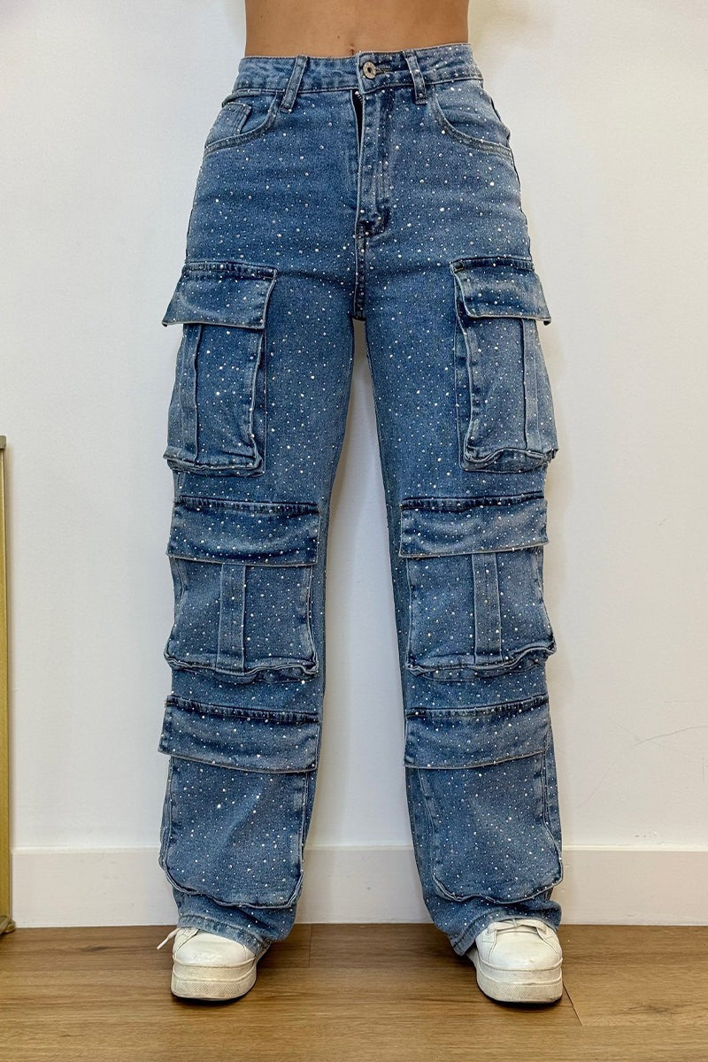 Sky-High Waist Wide Leg Cargo Jeans™ — Own Every Step with Unstoppable Confidence and Street-Smart Edge