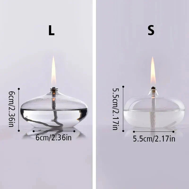 Glass Lantern Oil Lamp