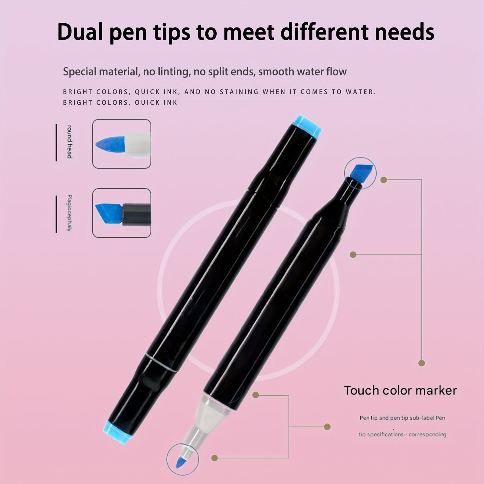 Double-Sided Alcohol Marker Set with 168 Colors