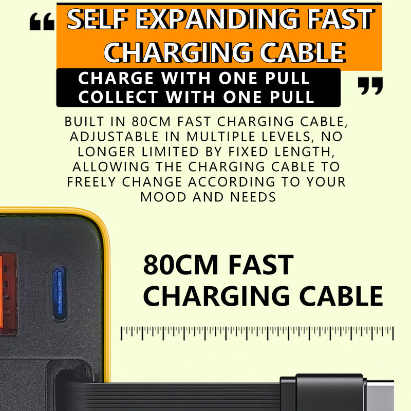 VoltPulse™ 80W Retractable Charger — Unleash Turbo Speed and Tangle-Free Power Wherever You Go