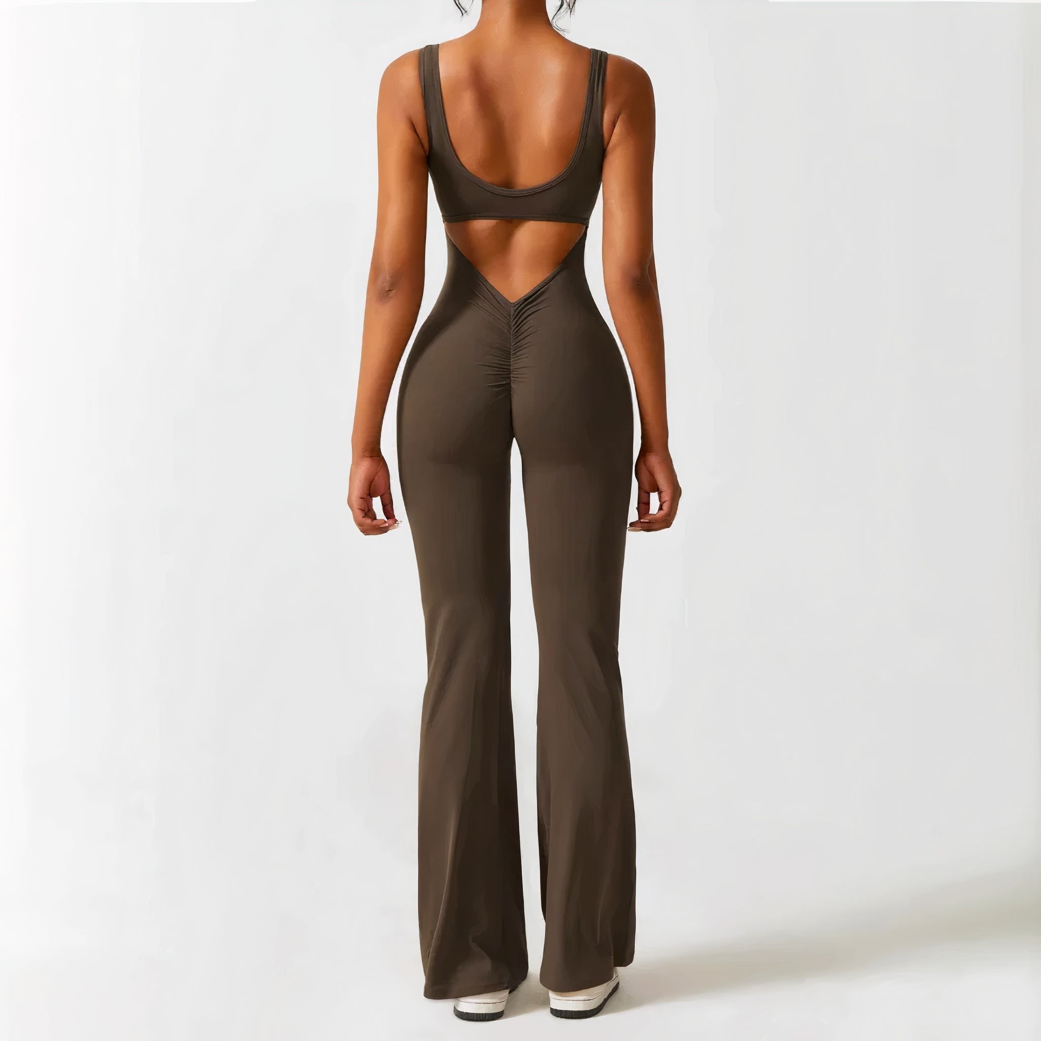 🎄FLASH Sale 49% OFF🔥Scrunch V-Back Flared Jumpsuit