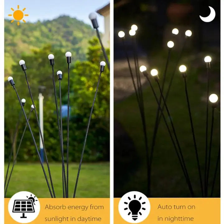 Waterproof Solar Firefly Lanterns (6 LEDs)