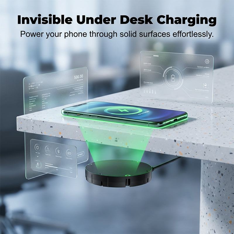 Charging Hub for Under-Desk Use | Concealed Installation | Drills Through Wood and Stone | HiddenVolt