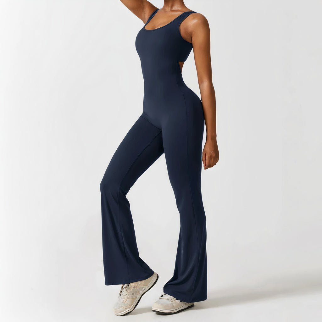 🎄FLASH Sale 49% OFF🔥Scrunch V-Back Flared Jumpsuit