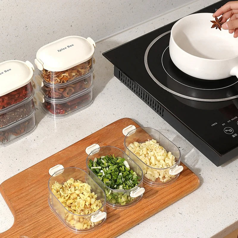 Stackable Spice Box Set with Lid