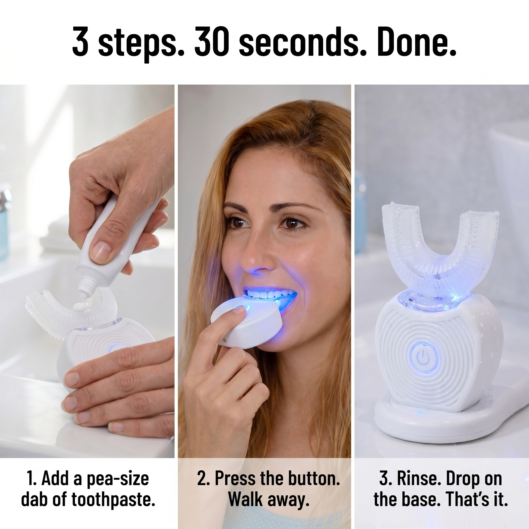 SonicBeam™ Complete — Brush Every Tooth at Once in 30 Hands-Free Seconds