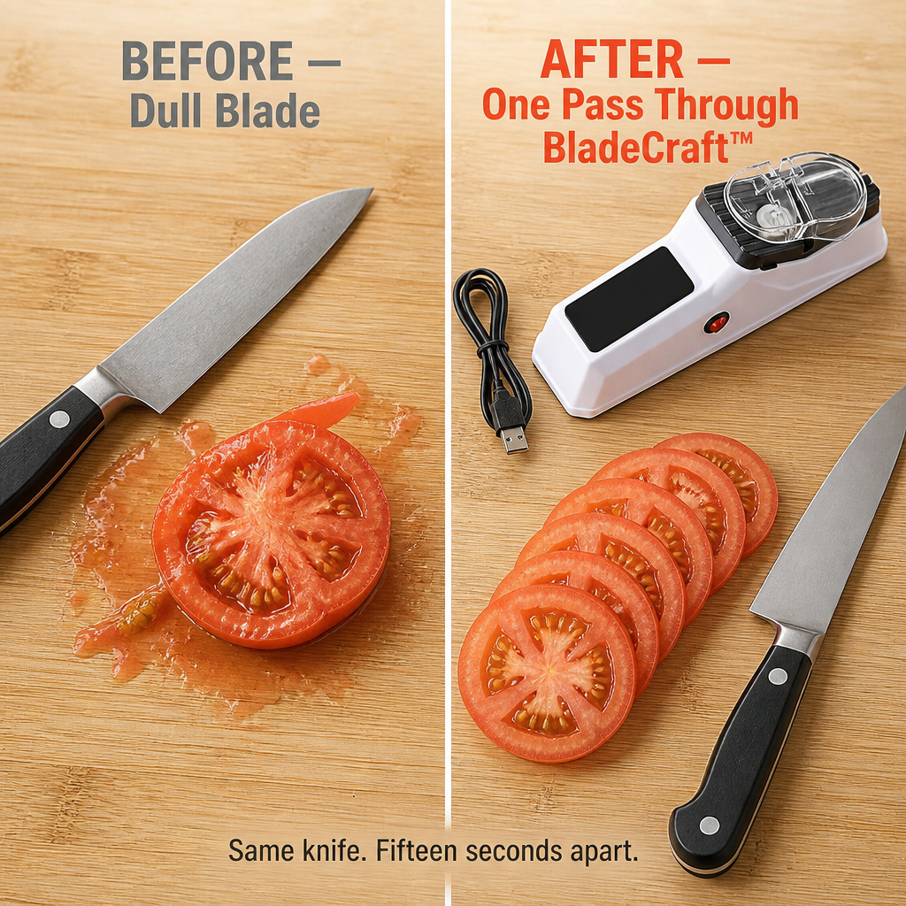BladeCraft™ — Get Knives Sharp Enough to Glide Through Tomatoes Again