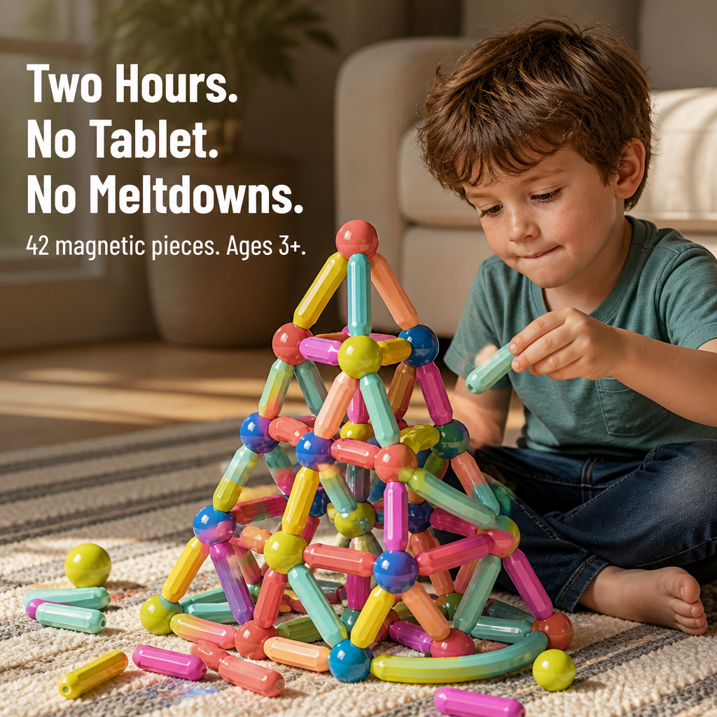 BrillioBlocks™ — Swap Screen Meltdowns for Two-Hour Magnetic Building Sessions