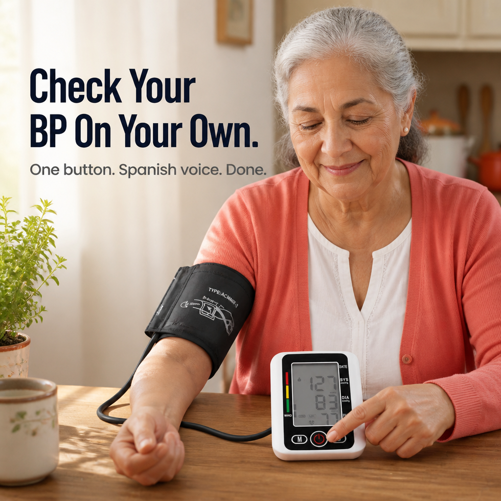 CardioVantage™ — Track Your Blood Pressure at Home With One-Button Spanish Voice Guidance