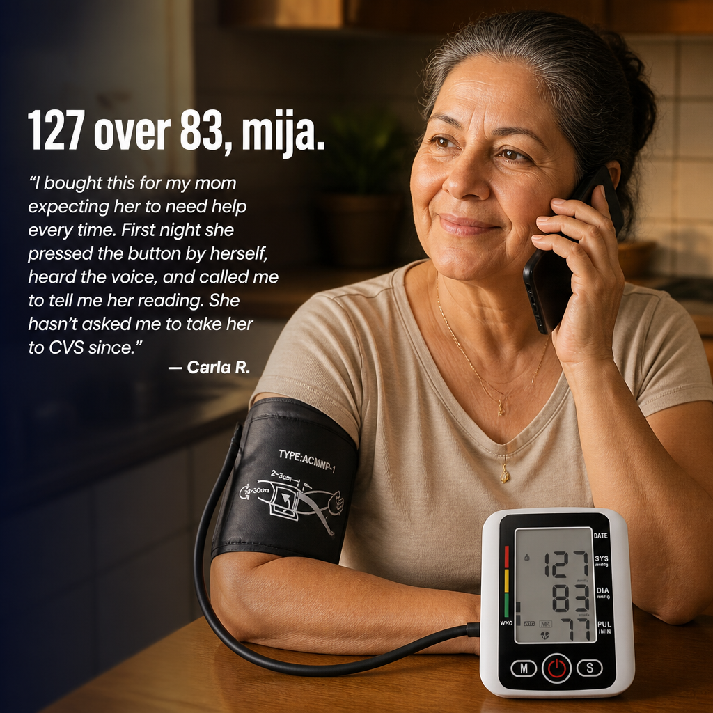 CardioVantage™ — Track Your Blood Pressure at Home With One-Button Spanish Voice Guidance