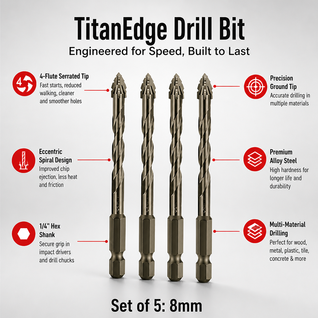 TitanEdge™ — Power Through Every Drill Job with Unstoppable Precision and Lasting Sharpness