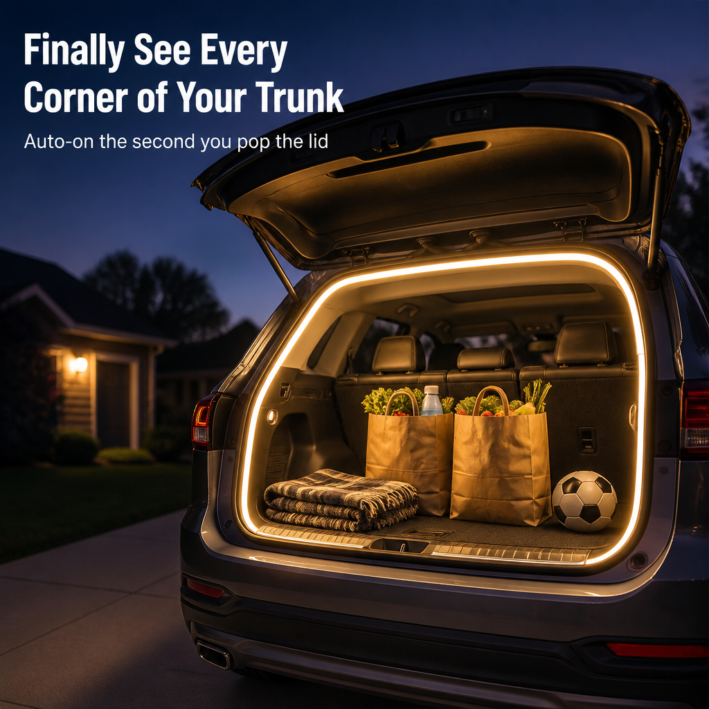 RadianceTrack™ — Floods Your Trunk With Auto-On Light Every Time You Open It