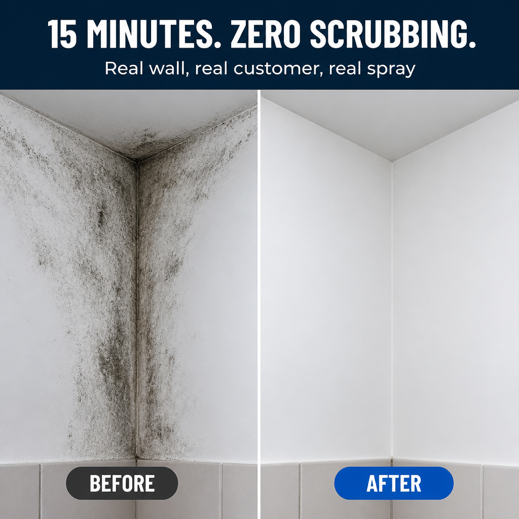 MoldAwayPro™ — Spray Black Mold Off Walls in 15 Minutes, No Scrubbing