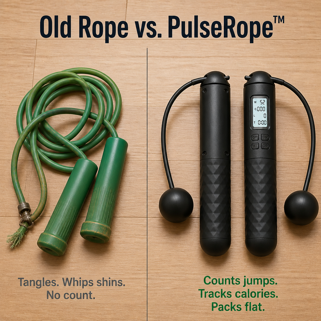 PulseRope™ — Get Real Jump-Rope Cardio Without Whipping Your Shins