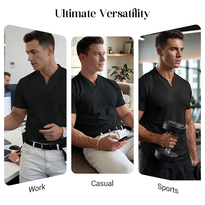 PrimeForm™ Men’s Business Casual V-Neck — Effortless Sharpness and All-Day Comfort That Moves With You