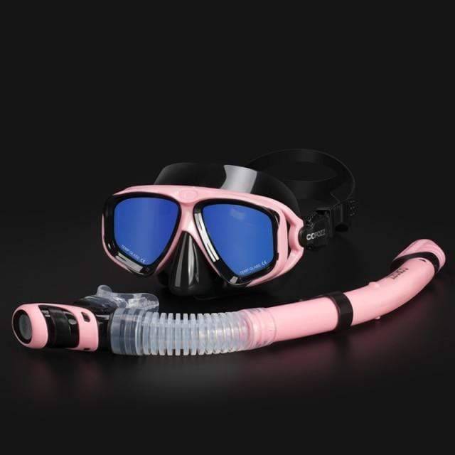 Panoramic View Snorkel Set with Adult Anti-Fog Mask and Dry Snorkel