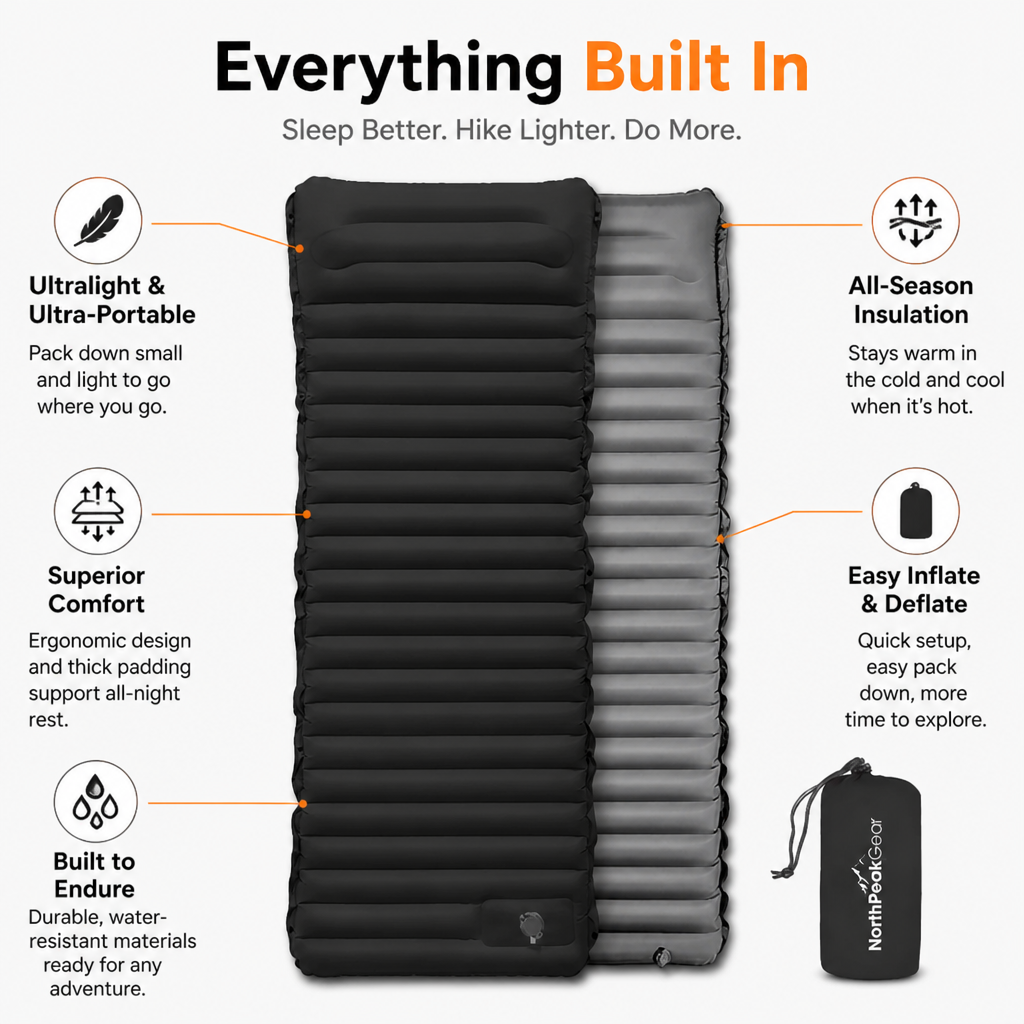 SummitRest™ Ultralight Mattress — Wake Up Energized, Carry Less, Explore More